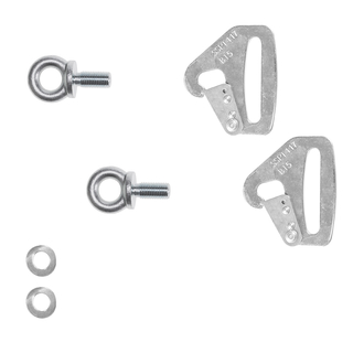 2x Snap-hook bracket B15 with spring washers